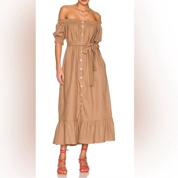 REVOLVE Dresses & Skirts - Revolve Tularosa Kami Midi Dress in Hazelnut S